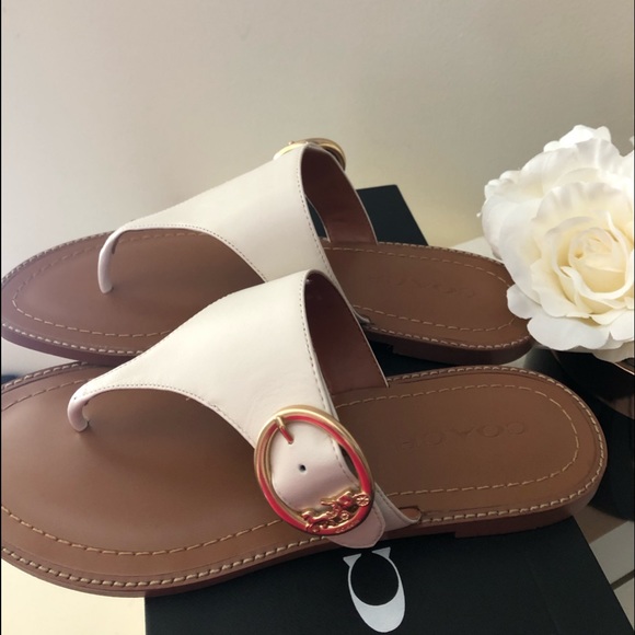 🎀 NEW!!Coach Lesli Monogram Buckle Sandals - Picture 9 of 16